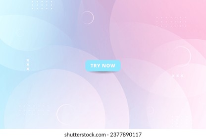 Modern background. colorful. blue and pink gradation. circle pattern. memphis element
