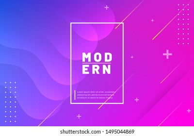 Modern background with colorful fluid and geometric shape background on trendy gradient color ideal for banner. poster, landing page, social media