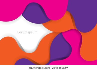 Fondo Moderno Con Forma Geométrica Colorida. Anuncio Abstractas de Negocios. Fondo de pantalla de Tecnología. BG. Telón de fondo mínimo. Ilustración vectorial