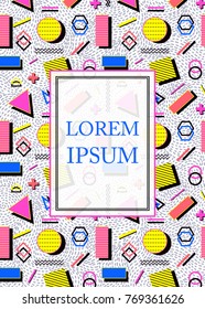 Modern background with colorful geometric shapes.Vector illustration.