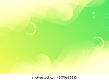 Modern background ,colorful ,green nad yellow gradations, wavy effect ,shape gometric,abstract background, eps 10