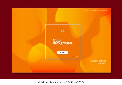 Modern background. Creative wallpaper orange color liquid composition eps10 -Vector