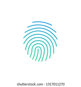 Modern background Cryptographic signature glyph icon, security and identity, fingerprint sign, Vector illustration isolated on white background.