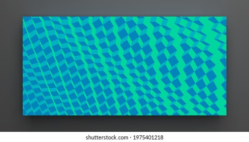 Modern background with cubes. Minimalistic geometric design. Voxel art. 3D vector illustration.