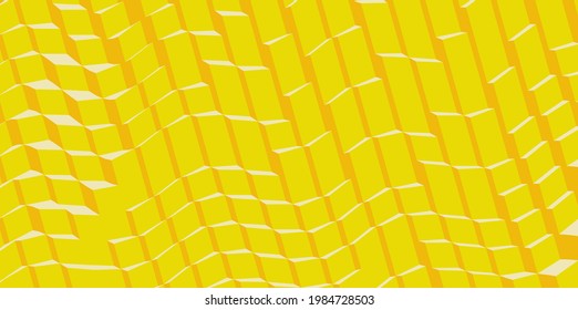 Modern background with cubes. Minimalistic geometric design. Voxel art. 3D vector illustration.