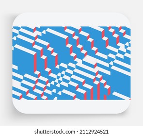 Modern background with cubes. Minimalistic geometric design. Voxel art. 3D vector illustration.