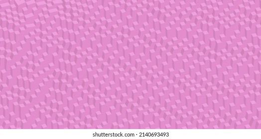 Modern background with cubes. Minimalistic geometric design. Voxel art. 3D vector illustration.