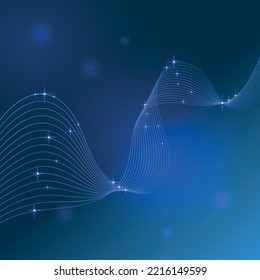 Modern background with curved abstract shining wavy lines. Vector illustration.