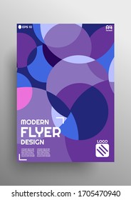 Diseño de fondo moderno con diferentes colores, diseñado en tamaño A4 para carteles, pancartas, revistas, etc. Diseño moderno y colorido de volantes con logo. Vector Eps 10