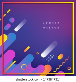 Modern background design. Fluid motions. Gradient web banner. Geometry composition.