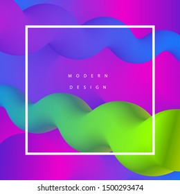 Modern background design. Fluid motions. Gradient web banner. Geometry composition. Blend tentacles.