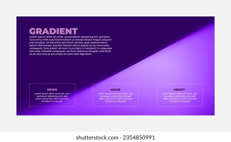 Diseño de fondo moderno con textura de gradiente y grano. Fondo de degradado minimalista con formas geométricas para el diseño del sitio web, página de inicio, fondo de pantalla, banner, afiche, volante y presentación