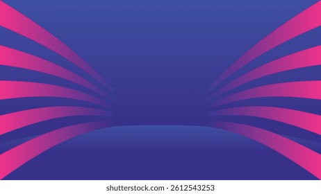 Modern Background Design With Lines That Disappear Into The Depth Like A Corridor