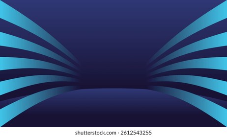 Modern Background Design With Lines That Disappear Into The Depth Like A Corridor