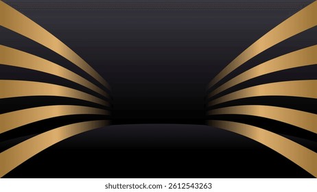 Modern Background Design With Lines That Disappear Into The Depth Like A Corridor
