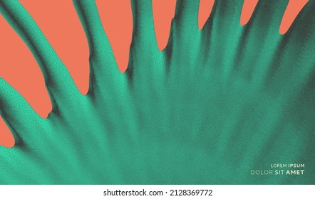 Modern background design. Realistic plastic element in dotwork style. Pointillism graphic. Dot stipple design. 3D vector illustration for banner, flyer, poster, cover or brochure.