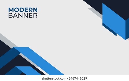 Moderne Hintergrund-Design-Vorlage mit blauen Formen