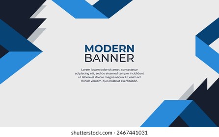 Modern background design template with blue shapes