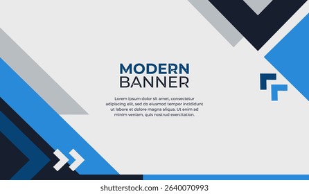 Modern background design template with blue shapes