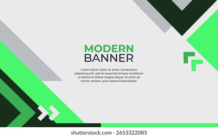 Modern background design template with green shapes