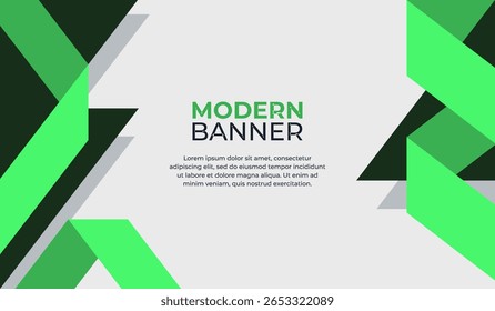 Plantilla de diseño de fondo moderno con Formas verdes