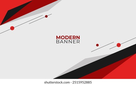 Modelo de design de fundo moderno com formas vermelhas