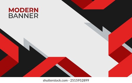 Modelo de design de fundo moderno com formas vermelhas