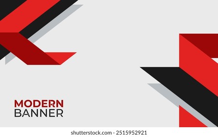 Modern background design template with red shapes