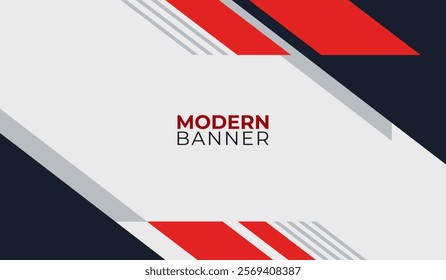 Modern background design template with red shapes