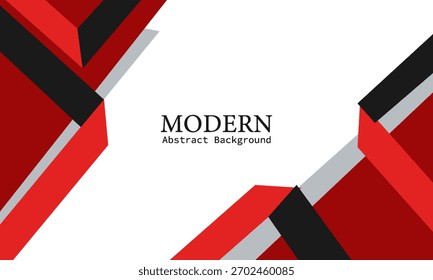 Modern background design template with red shapes