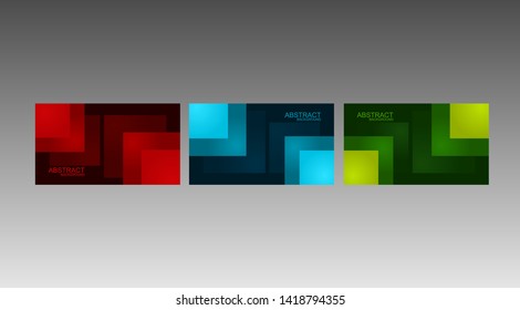 Modern background design with three color choices