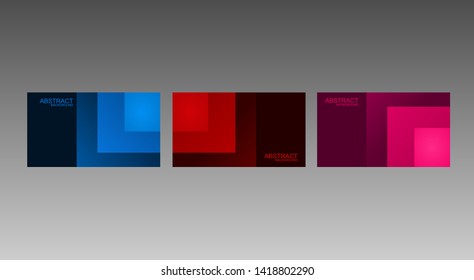 Modern background design with three color choices