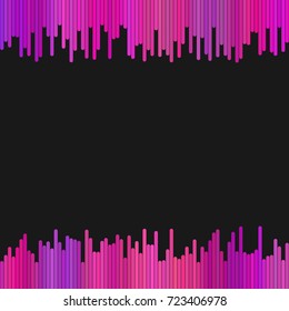 Modern background design from vertical stripes - abstract vector illustration on black background