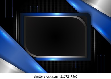 Modern background diagonal overlapped shape with blue and black and white gradient