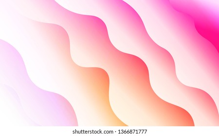 Modern Background With Dynamic Wave Effect. For Futuristic Ad, Booklets. Vector Illustration with Color Gradient