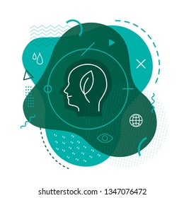 Modern background with ecology icon