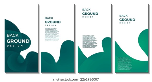 Modern  background or elegant card design for birthday invite or wedding or menu with abstract green waves