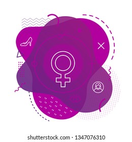 Modern background with female icon