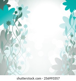 Modern Background with Flowers.