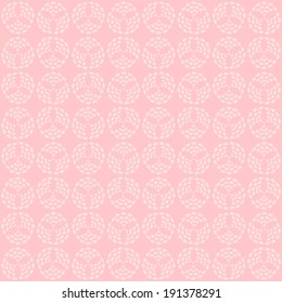 Modern background with flowers of dots as mosaic