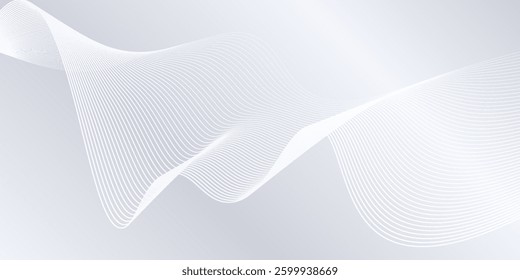 Modern background with flowing lines. Digital future technology abstract modern art