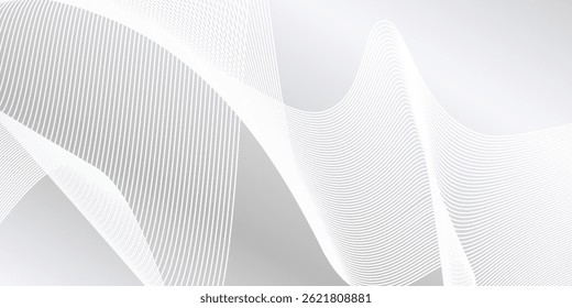 Modern background with flowing lines. Digital future technology abstract simple design modern