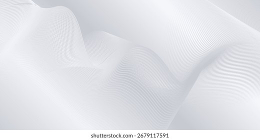 Modern background with flowing lines. Digital future technology abstract