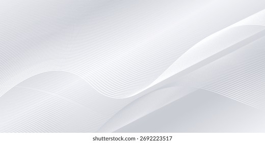 Modern background with flowing lines. Digital future technology abstract modern simple art