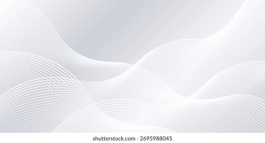 Fundo moderno com linhas fluindo. Tecnologia futura digital arte design moderno simples