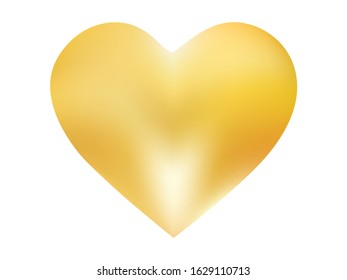 Modern background in the form of a heart. Isolated style of 90th, 80th. Soft color theme. Yellow fluid colorful gradient shape for your mobile app and screens.