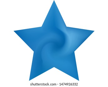 Modern background in the form of pentagram. Popular style of 90th, 80th. Trendy soft color effect. Blue fluid colorful gradient shape for your mobile app and screens.