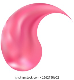 Modern background in the form of yin or yang. Chinese original east style. Trendy soft color backdrop. Pink fluid colorful gradient shape for your mobile app and screens.