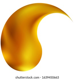Modern background in the form of yin or yang. Trendy soft color pastel. Oriental original east style. Brown fluid colorful gradient shape for your mobile app and screens.
