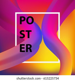 Modern background with frame. The template for advertisement, poster or Billboard.